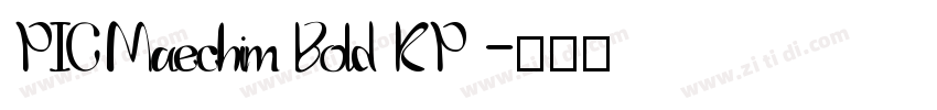 PIC Maechim Bold KP 字体转换